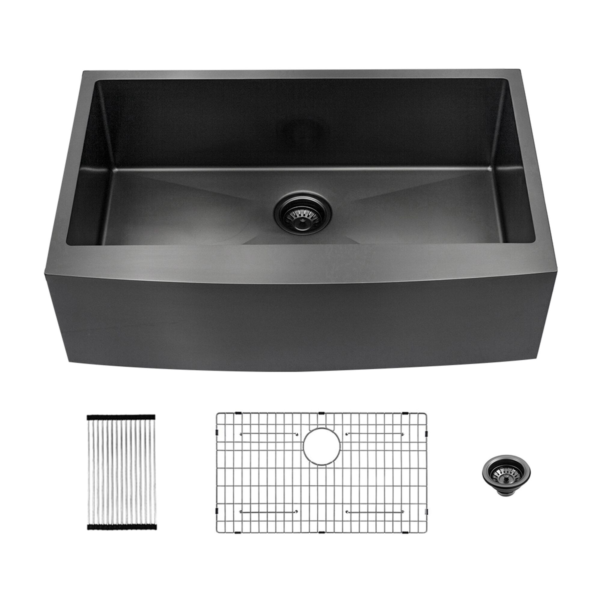 33-inch Stainless Steel Single Bowl Farmhouse Kitchen Sink - 33-in W x  22-in L x 10-in D
