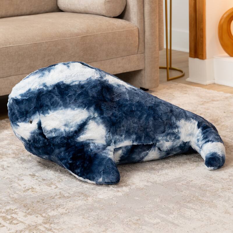 Raven-Symoné Marina the Whale Sea Buddy Large Kids Stuffed Animal Bean Bag and Pouf