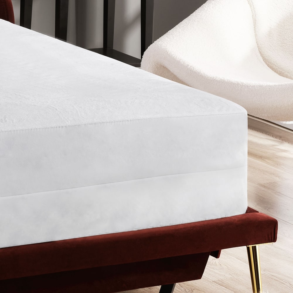 Deconovo Queen Waterproof Mattress Protector Zippered - White