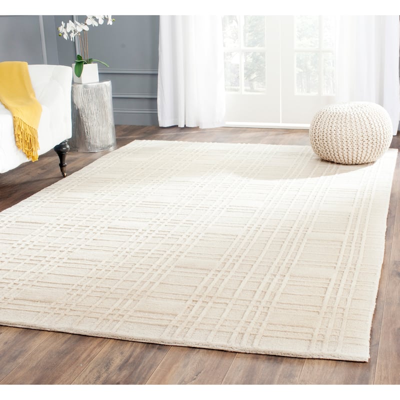 SAFAVIEH Couture Hand-knotted Tibetan Diodora Modern Wool Rug - 8' x 10' - Ivory