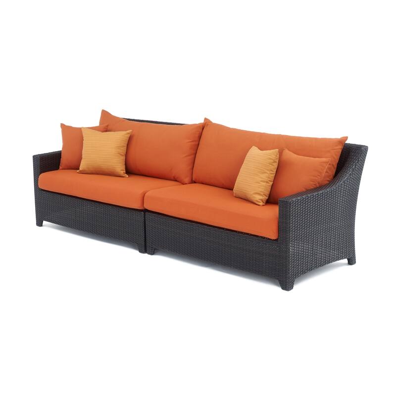 Deco 4 Piece Sunbrella Outdoor Patio Sectional & Table