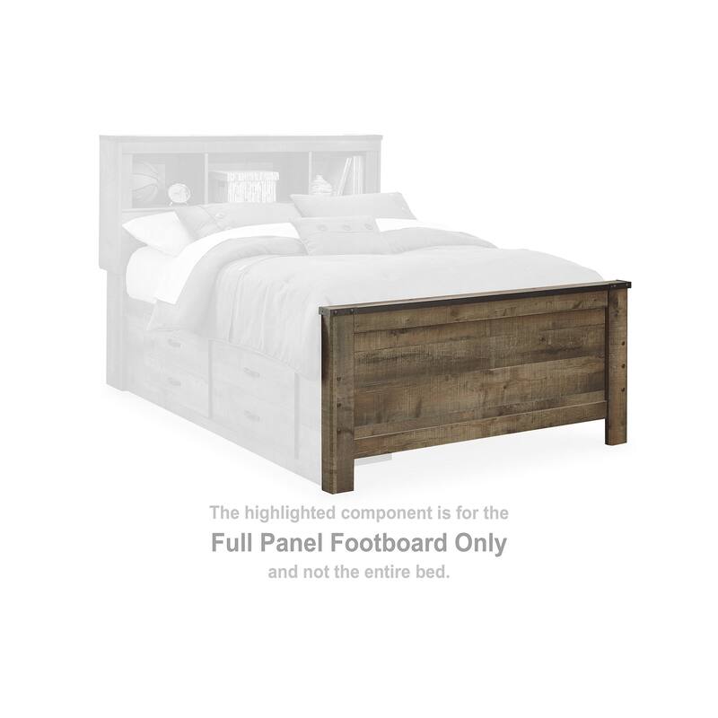 Signature Design by Ashley Trinell Full Brown Bookcase Bed with Storage