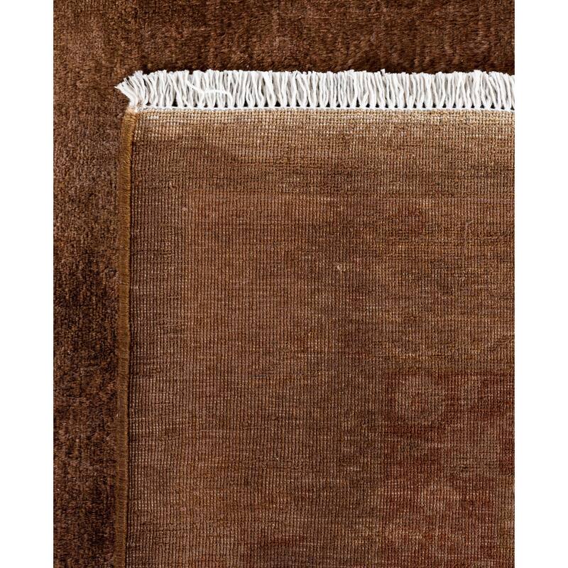 Overdyed One-of-a-Kind Hand-Knotted Area Rug - Brown - 8' 2" x 8' 3"