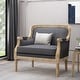 preview thumbnail 11 of 18, Tamarisk Upholstered Club Chair by Christopher Knight Home Natural + Charcoal