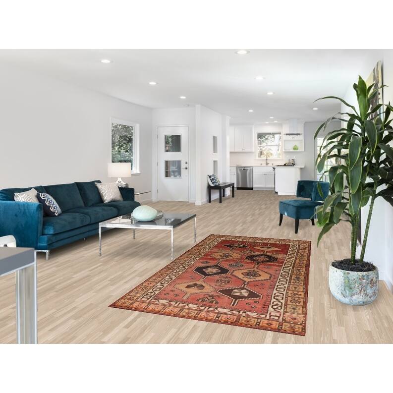 Hand Knotted Oriental 100% Wool Carpet Traditional Geometric Red Lori Area Rug - 7' 10'' X 4' 0''