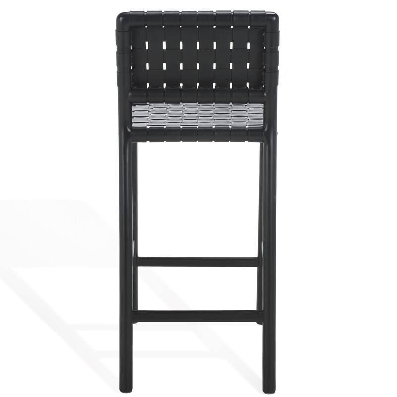 SAFAVIEH Couture Jeremiah Woven Leather 26-inch Counter Stool - 16"W x 19"D x 36"H