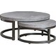 preview thumbnail 1 of 1, Uttermost Aiyara 42-1/2" Wide Industrial Urban Nesting Coffee Tables - Gray