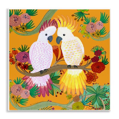 Stupell Bright Cockatoos & Foliage Wall Plaque Art Design By Kay Widdowson