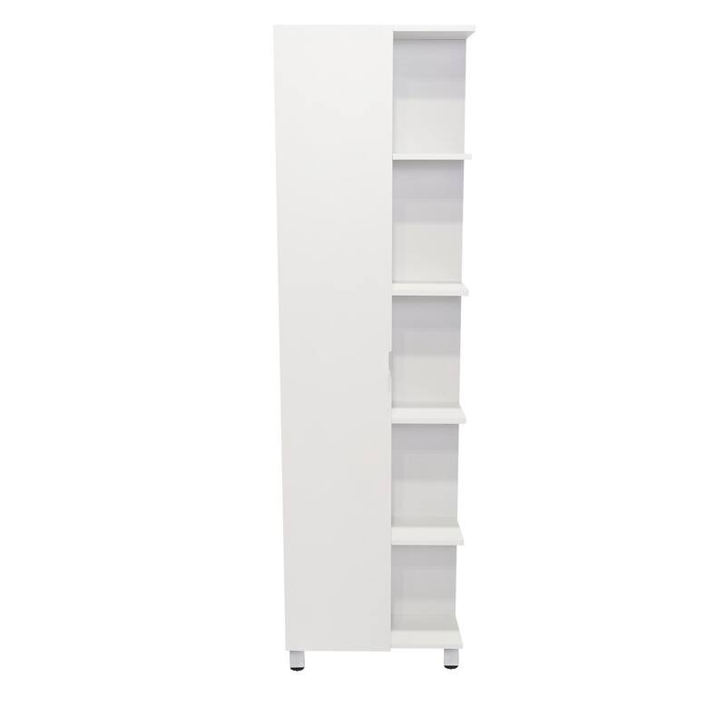 Corner Cabinet, Five Open Shelves, Single Door