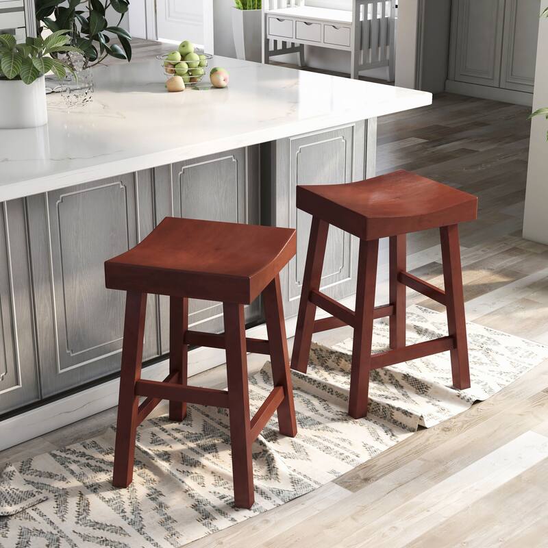 Howler Transitional 24-inch Saddle Stool (Set of 2) by Furniture of America