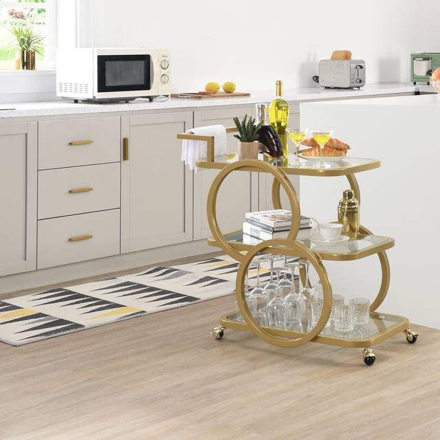 Metal Bar Cart Chrome Bar Carts for the Home