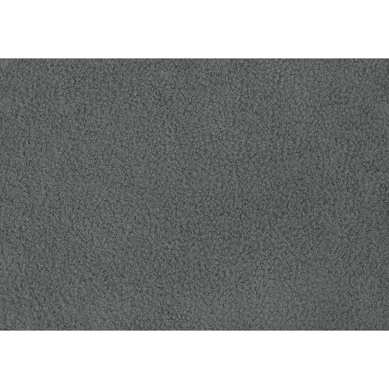 Twin Size Upholstered Bed Frame in Dark Grey Boucle