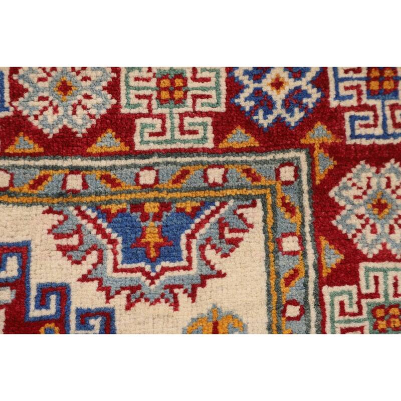 Kazak Oriental Accent Rug Handmade Bedroom / Foyer Wool Carpet - 2'9" x 3'11"
