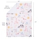 preview thumbnail 2 of 7, Lambs & Ivy Jazzy Jungle White Fleece Safari Animals Soft Baby Blanket