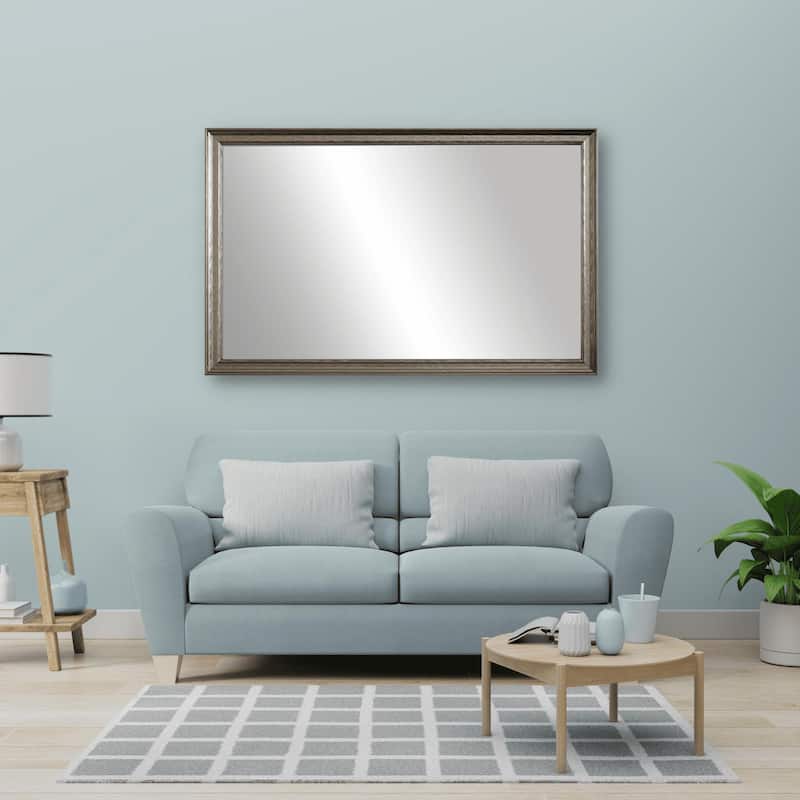 Frame My Mirror Pewter Finish Framed Mirror, Crenshaw Design.