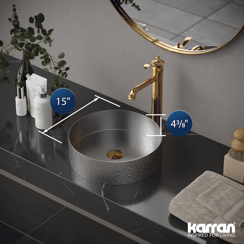 Karran Cinox Stainless Steel Round Vessel Sink
