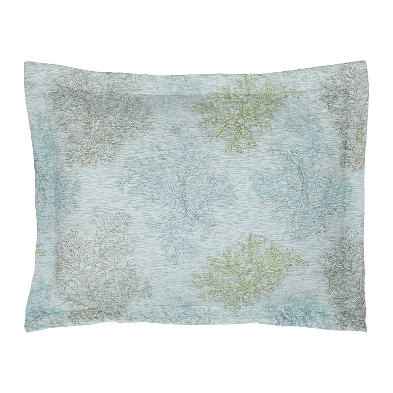 Laura Ashley Saltwater Blue Reversible Cotton Quilt Set