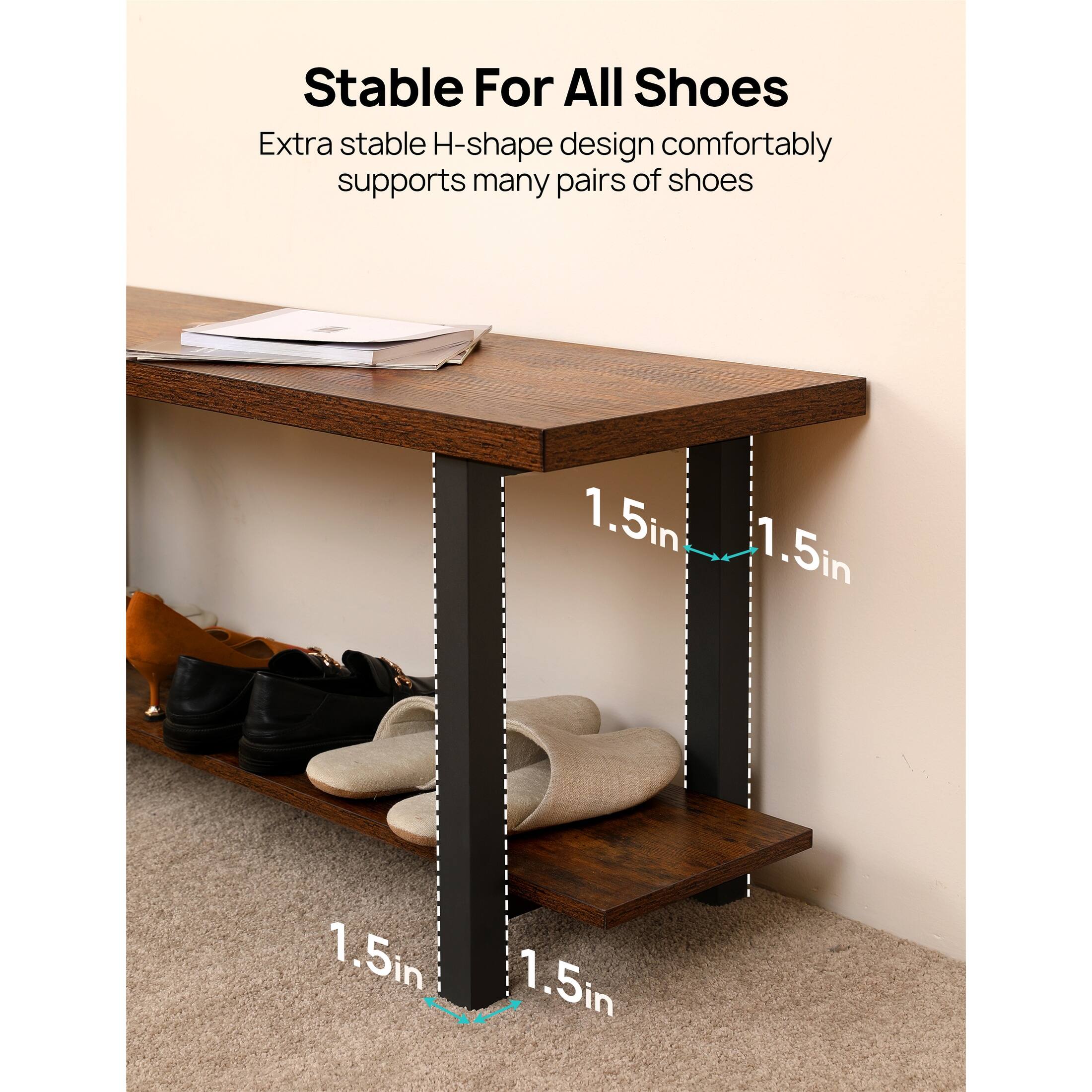 Shoe Bench Modern Industrial Shoe Rack Bed Bath & Beyond 38933493