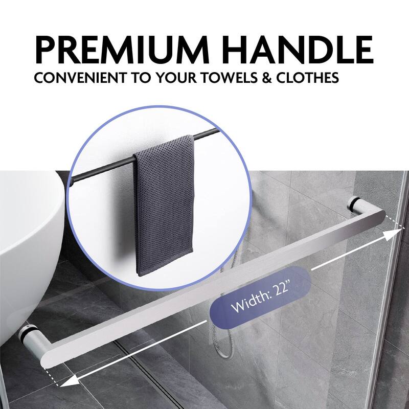 SP Series 68" - 72" W x 77" H Contemporary Frameless Double Sliding Shower Door with 3/8" Clear Tempered Glass