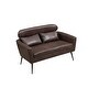 preview thumbnail 7 of 23, Classical Loveseat Small Sofa Small Mini Room Suede Couch Two-seater Armchairs with 2 Throw Pillows and Metal Legs