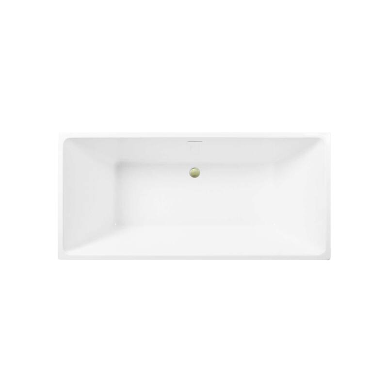 Timothy Soaking Rectangular Bathtub in Glossy White