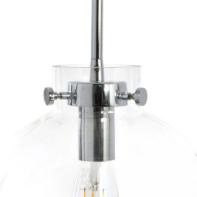 Robert Stevenson Lighting Marson - Clear Glass and Metal Ceiling Light