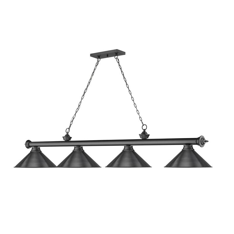 Z-Lite 2306-4-BP15 Cordon 4 Light 14" Wide Billiard Chandelier with