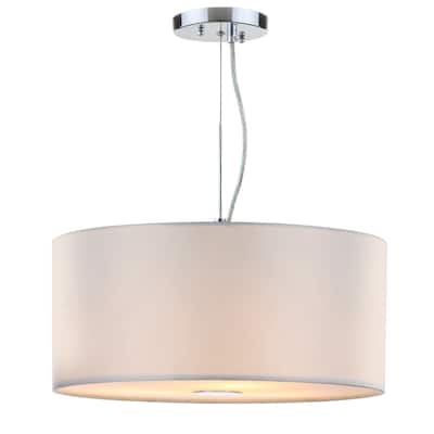 SAFAVIEH Lighting Molly Adjustable 3-light Chrome Pendant - 15.75"x15.75"x14.25 - 80.25"