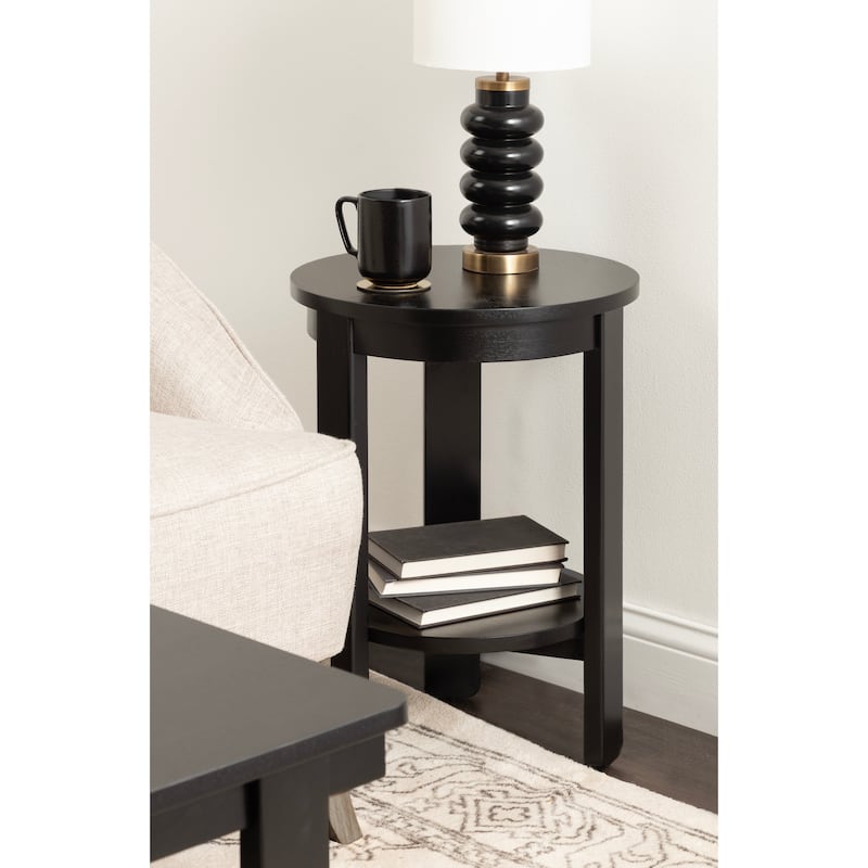 Kate and Laurel Foxford Round Wood Side Table