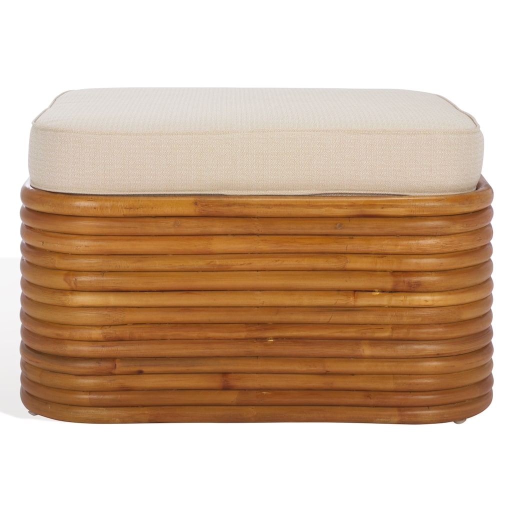 SAFAVIEH Couture Flanders Rattan Pole Cocktail Ottoman