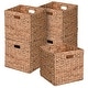 preview thumbnail 3 of 16, Collapsible Storage Cube Basket with Handles (Set of 5)