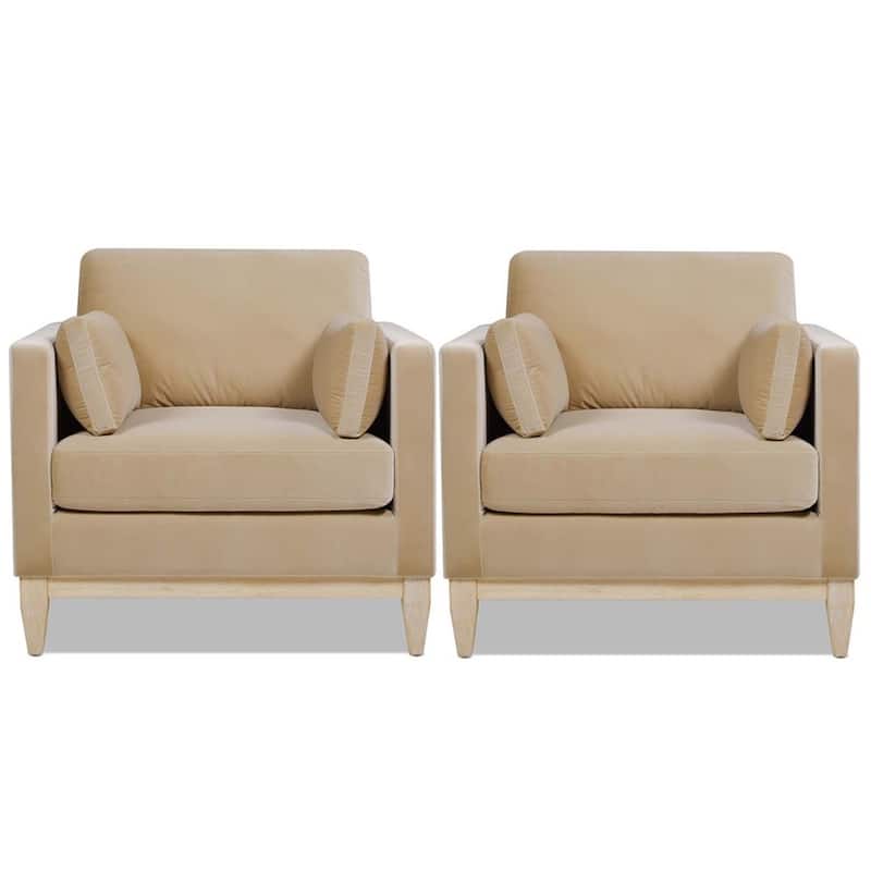 Knox 36" Modern Farmhouse Loose Pillow-Back Arm Chair