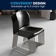 preview thumbnail 12 of 88, 5 Pack 880 lb. Capacity Full Back Contoured Sled Base Stack Chair - 23.75"D x 19.5"W x 32"H