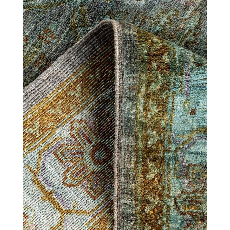 Vibrance, One-of-a-Kind Hand-Knotted Area Rug - Gray, 3' 2" x 5' 2" - 3' 2" x 5' 2"