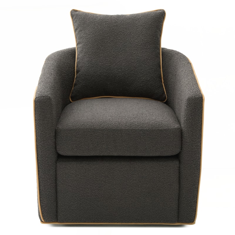 Swivel Accent Chair Upholstered Club Chair Barrel Sofa Chair for Living Room , Reading Corner, and Small Spaces