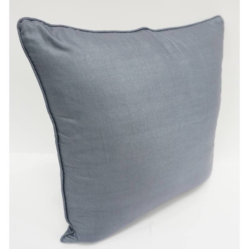 Home&Manor Premium Silk Throw Pillow 18" Gray