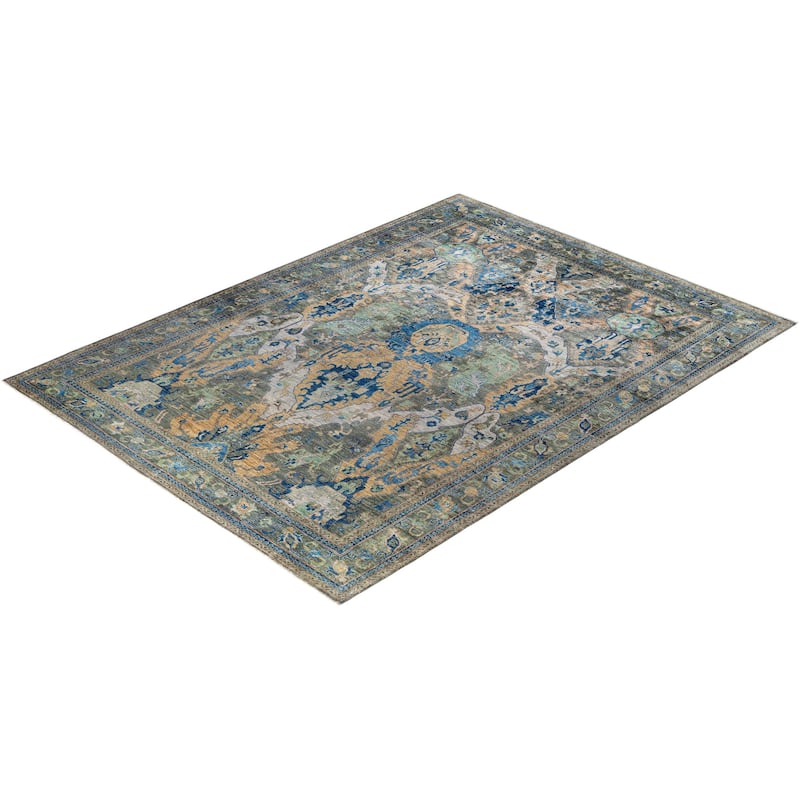 Serapi One-of-a-Kind Hand-Knotted Area Rug - Gray - 8' 10" x 11' 10"