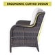 preview thumbnail 65 of 89, Outdoor Wicker High Back Club Chair with Cushions (Set of 2)