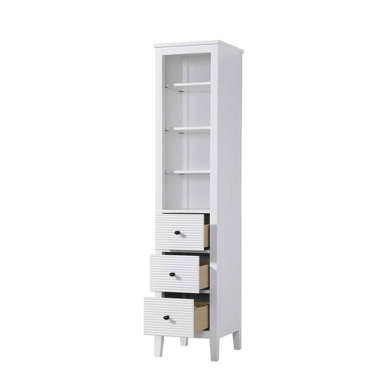 Kensington 16-28 Inch Open Shelving Bath Storage Cabinet
