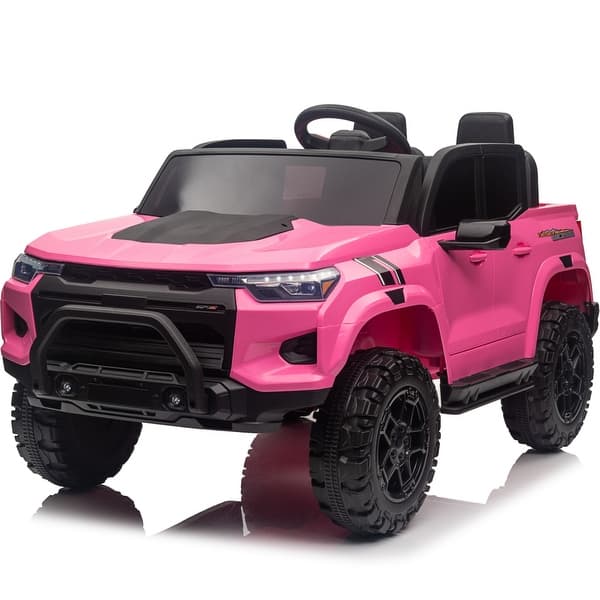 slide 2 of 40, Battery-Powered 24V Ride-On Truck for Kids, Dual Seating, Parent Control, 10AH Battery, Suspension, LED & Music Pink