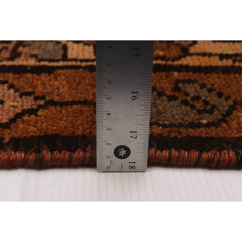 ECARPETGALLERY Hand-knotted Melis Vintage Burnt Orange Wool Rug - 5'0 x 11'11