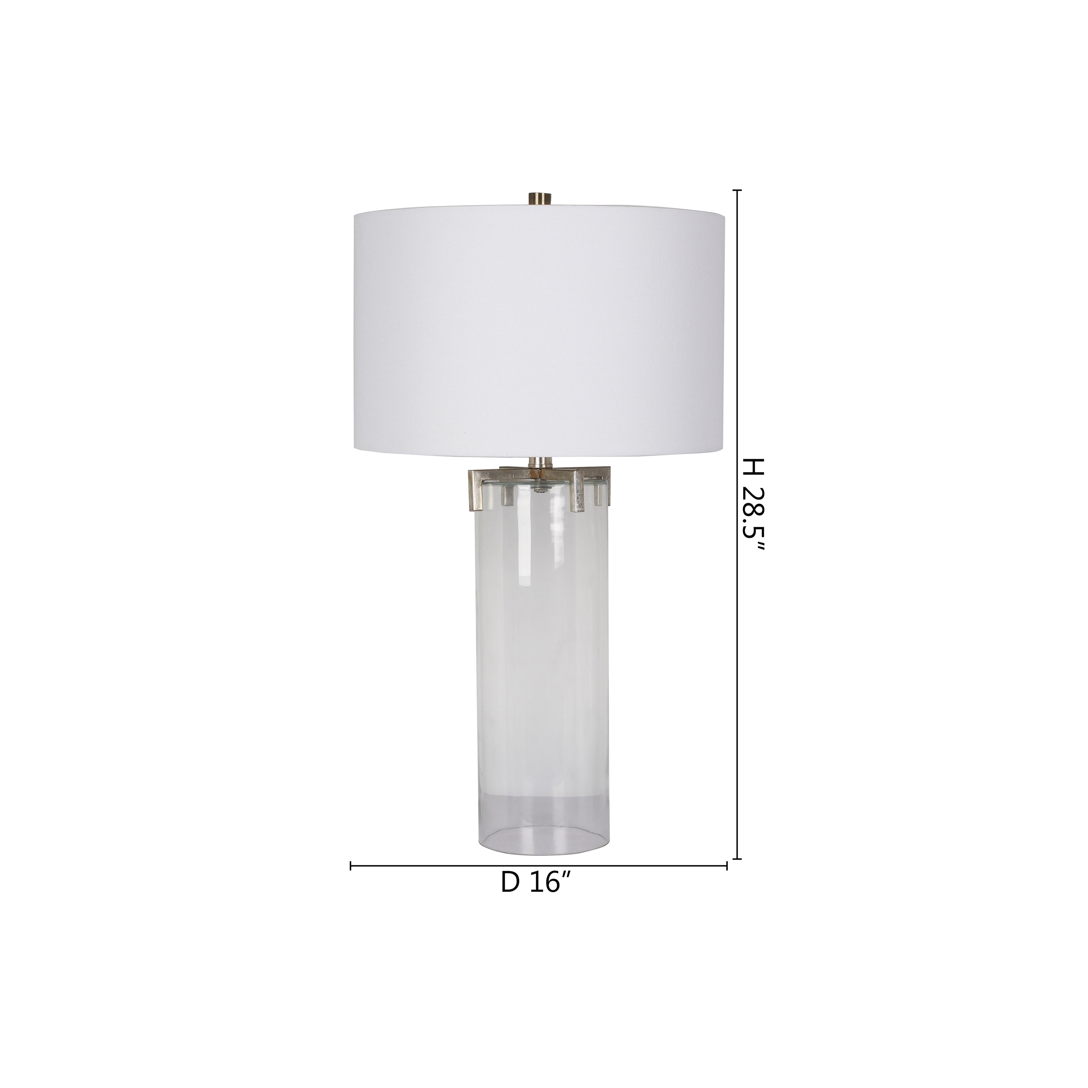 Transitional 1 Light Glass Base Table Lamp