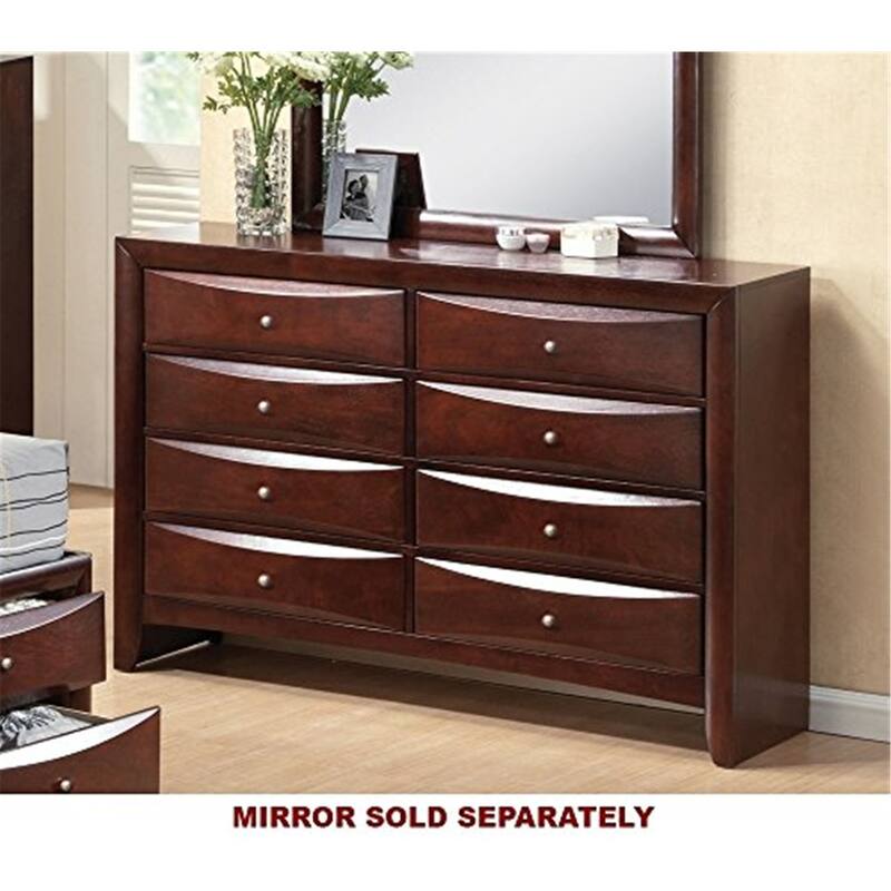 Modern Dresser with Spacious Drawers - Bedroom Storage Organizer, Espresso Finish