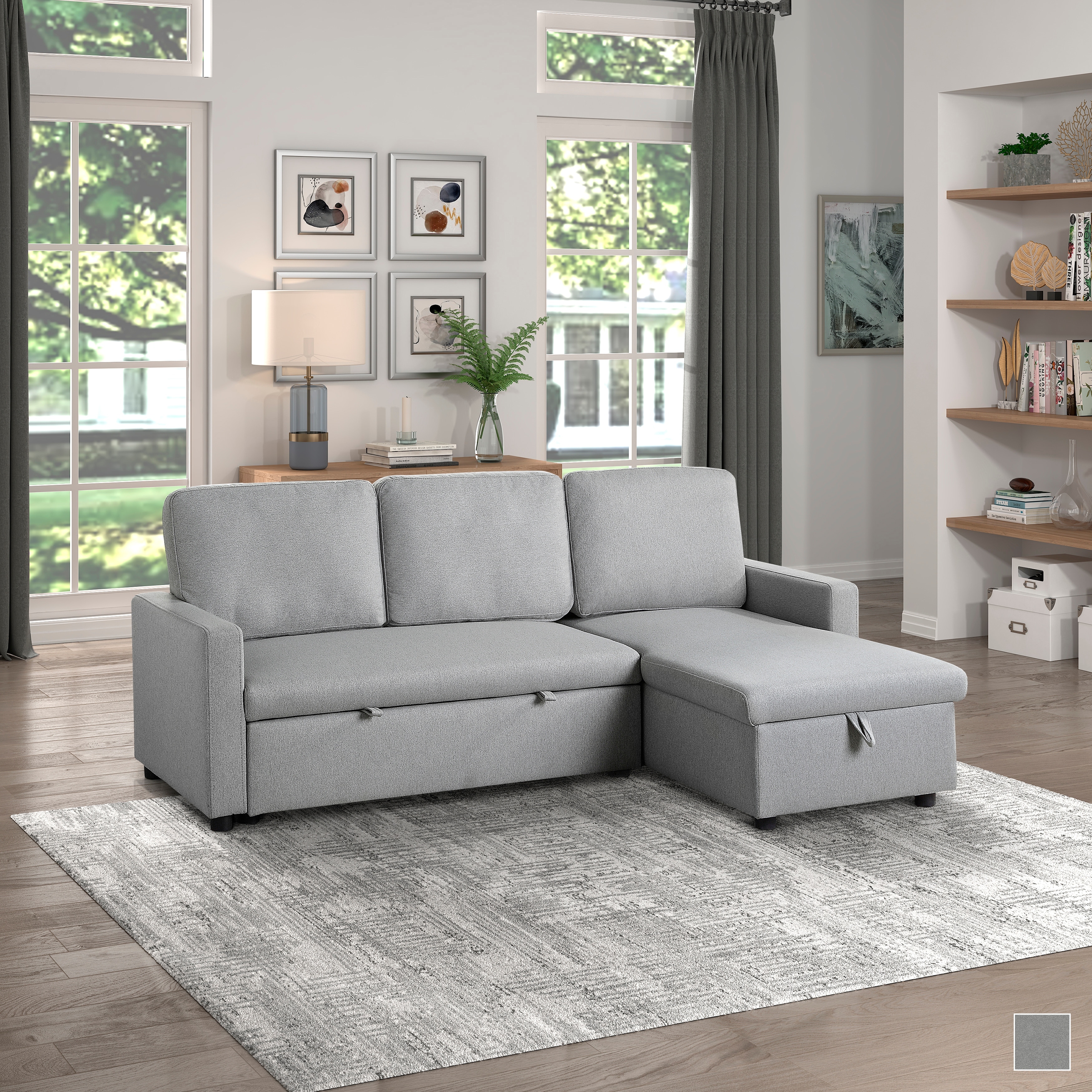 Infinity fabric sleeper sectional sale with chaise lounge storage