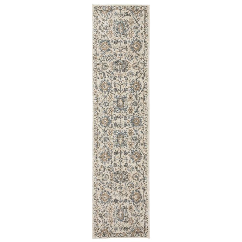 Mohawk Home Grove Elms Floral Ornamental Area Rug - 1' 11" x 10' - Grey - Runner