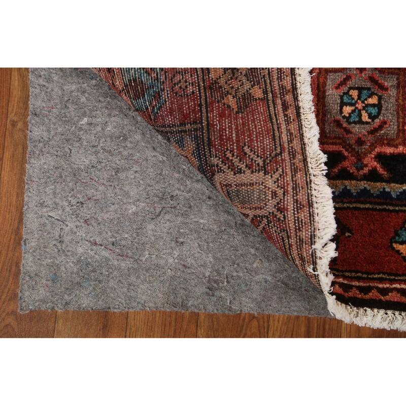 Tribal Geometric Hamedan Persian Runner Rug Wool Hand-knotted Carpet - 3'6" x 9'7"