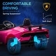 preview thumbnail 16 of 16, Qaba 12V Lamborghini Huracan Licensed Kids Electric Car with Remote Control, Spring Suspension, Transport Wheel, LED Lights