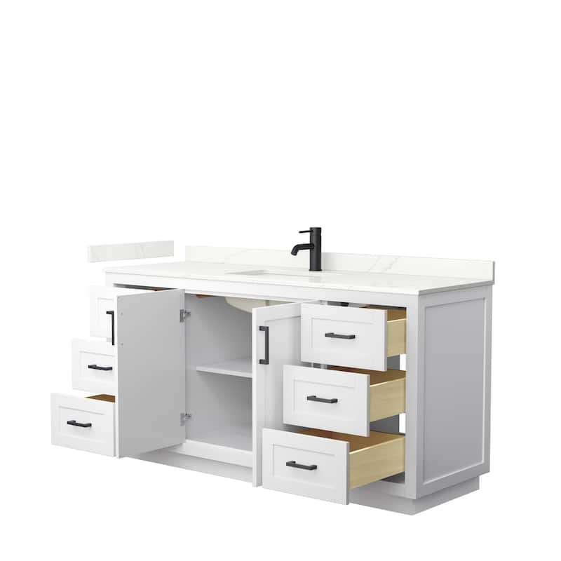 Miranda 66-inch Single Vanity, Quartz Top