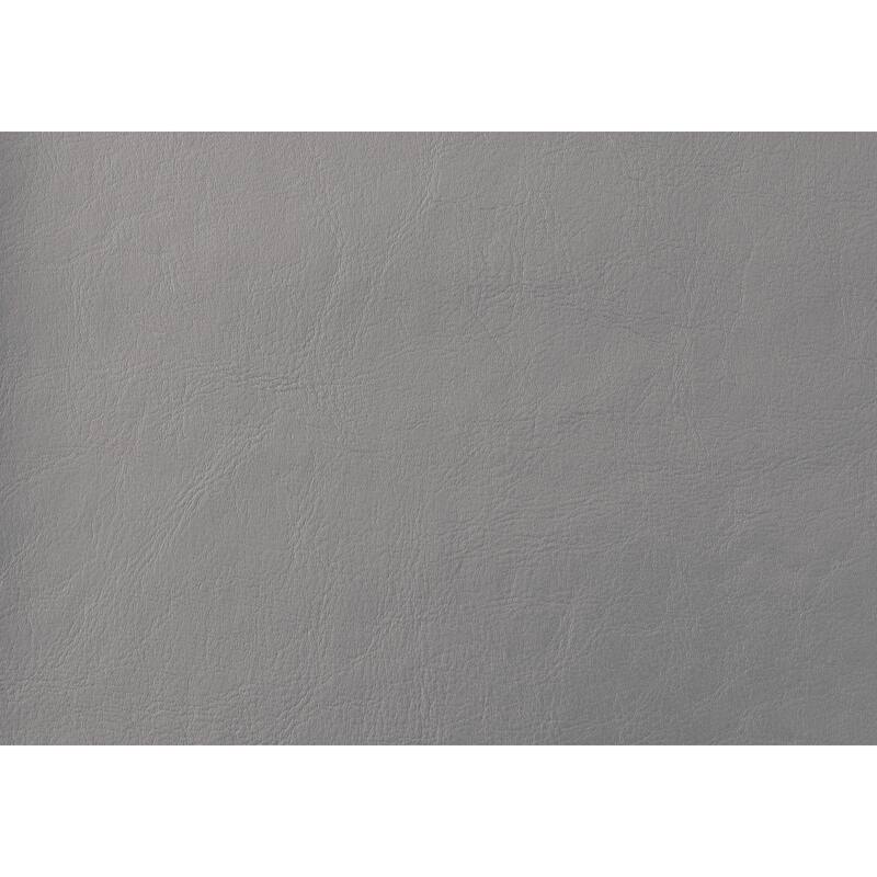 Twin Size Grey Leather Look Upholstered Bed Headboard