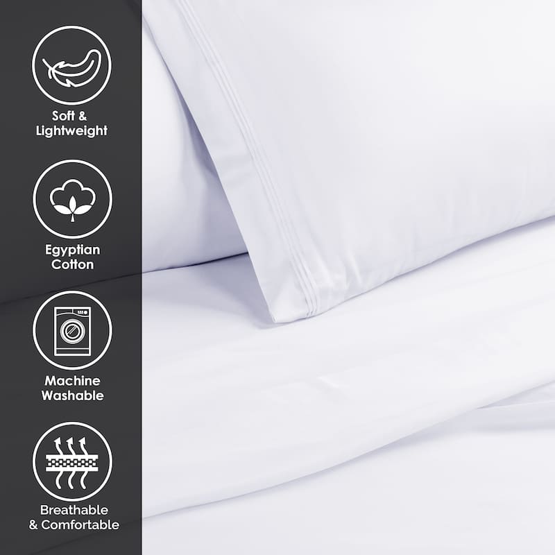 Superior Egyptian Cotton 1500 Thread Count Pillowcase - (Set of 2)